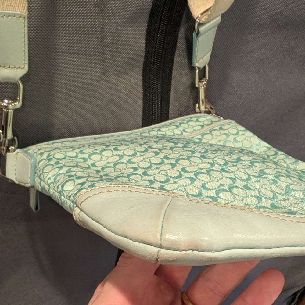 Coach, Mini Signature C Monogram Crossbody Baby Blue 2007 Y2K - Picture 8 of 12